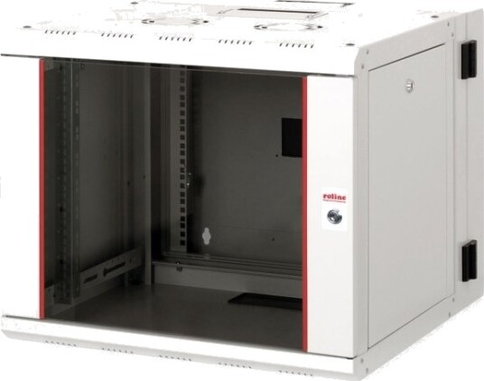 Roline 26.21.0011 Veggmonterbar Hylle 9U 50 Kg Nøkkellås Rack Skinner 28 Kg