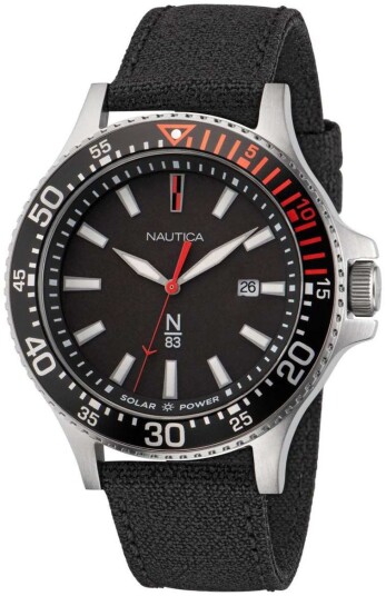 Nautica Herreklokke NAPCBF201 Cocoa Beach Sort/Tekstil Ø43 mm Nautica Herreklokke NAPCBF201 Cocoa Beach Sort/Tekstil Ø43 mm