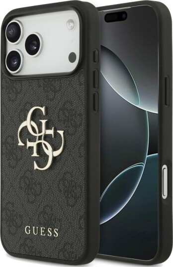 Guess 4G Big Logo Mobildeksel til iPhone 17/18 Pro Max - Sort