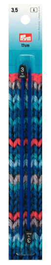 Barnestrikkepinner 3,50 mm x 17 cm Blå