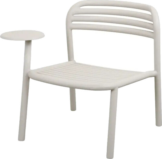 Cane line Bliss lenestol m/sidebord høyre Sand aluminium