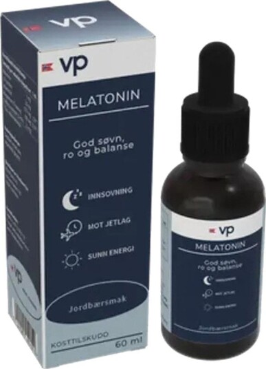 Flytende Melatonin 1 mg – jordbær 60 ml Flytende Melatonin 1 mg – jordbær 60 ml