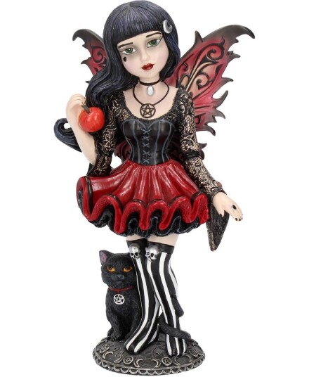 Hazel Gotisk Fairy Figur med Svart Katt 16 cm Hazel Gotisk Fairy Figur med Svart Katt 16 cm