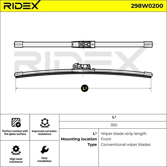 RIDEX 298W0200 Vindusvisker
