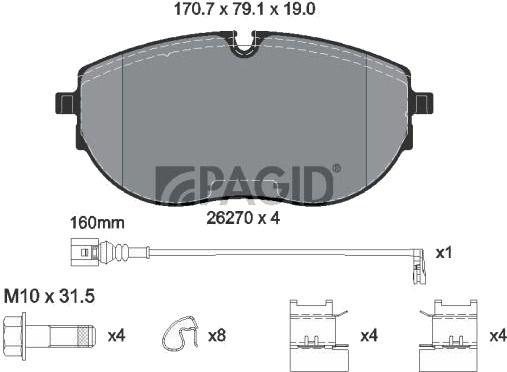 PAGID T2894N Bremseklosser