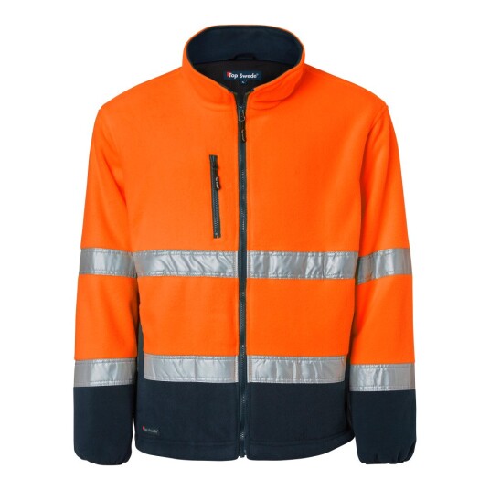 Top Swede 264 Langermet Fleece Fluoresant Orange/Navy 1 stk SBG-264043022 XS Top Swede 264 Langermet Fleece Fluoresant Orange/Navy 1 stk SBG-264043022 XS