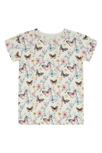 Hust & Claire Austin Butterfly bambus t skjorte   ivory   122