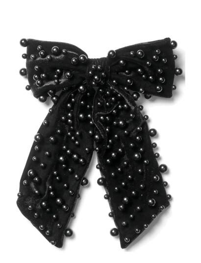DAY ET Day Pearly Velvet Bow - Black - ONE SIZE