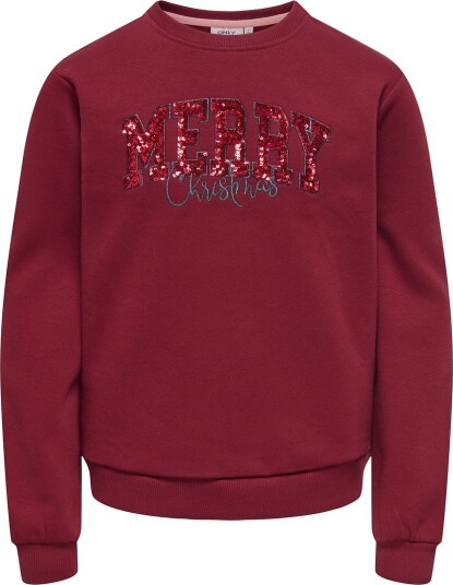 Kids Only Collegegenser Jul KogWinkle Cabernet/God Jul Kids Only 9 10 år (134 140) Collegegenser Bordeaux Rød