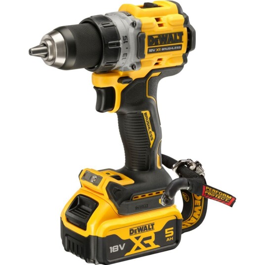 Dewalt Drill XR 18V Med Batteri Dreiemoment 90NM Batterier 2stk 5Ah DCD800P2LRT Tstak Koffert