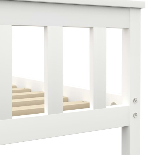 vidaXL Sengeramme hvit heltre furu 100x200 cm