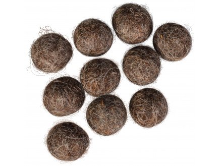 Creafelting Ullkuler Filtkuler 10mm Mørkebrun Natur Mix 10 stk