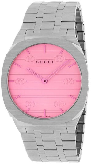 Gucci 25H Herreklokke YA163410 Hvit/Stål Ø38 mm Gucci 25H Herreklokke YA163410 Hvit/Stål Ø38 mm