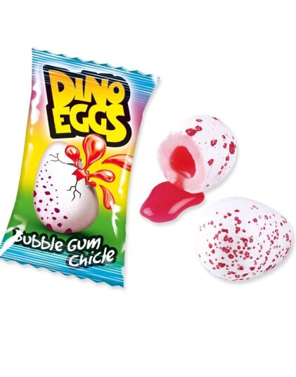 Dino Eggs Fizz / Tyggegummi med Flytende Kjerne Fini