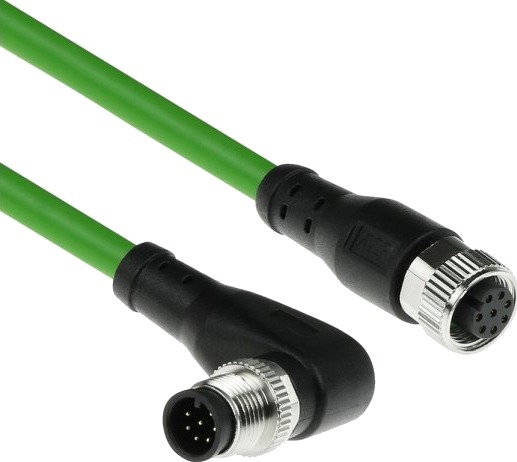 Act Industrial Sensorkabel 5,00 Meter M12a 8 Pins Hann Rettvinklet Til M12a Hunn Ultraflex Tpe Kabel Skjermet Sc3943
