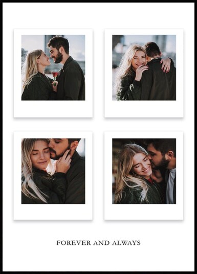 Forever and Always Couple Collage Plakat Plakat / 40x50cm Forever and Always Couple Collage Plakat Plakat / 40x50cm