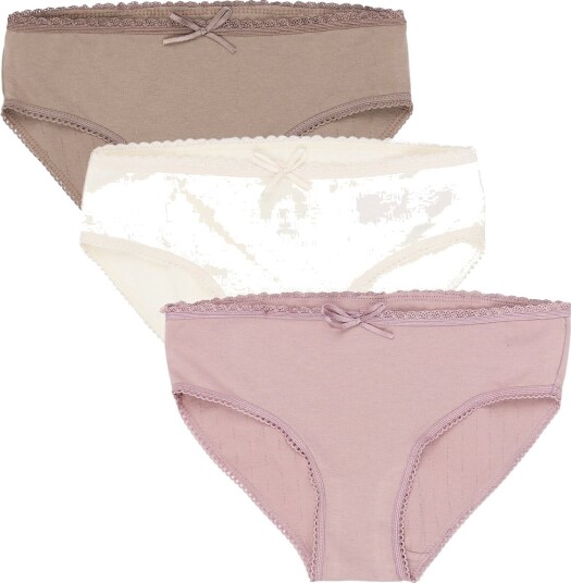 The New Tnsuri Briefs 3 Pack Beige 122/128
