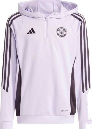 Manchester United Hettegenser Tiro 25 Lilla/svart Barn adidas størrelse 140 cm