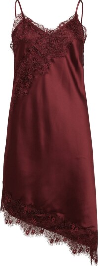 ONLY Onlindona Strap Satin Lace Dress Wvn Burgundy M ONLY Onlindona Strap Satin Lace Dress Wvn Burgundy M