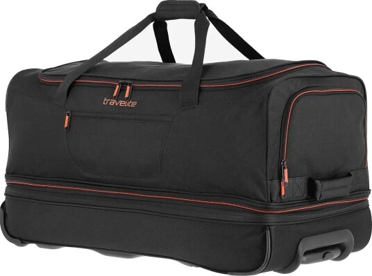 Travelite Basics utvidbar duffelbag med hjul svart L