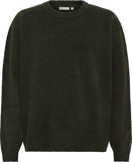 Knowledge Cotton Apparel Soufflé Yarn Sweater FORREST NIGHT XL