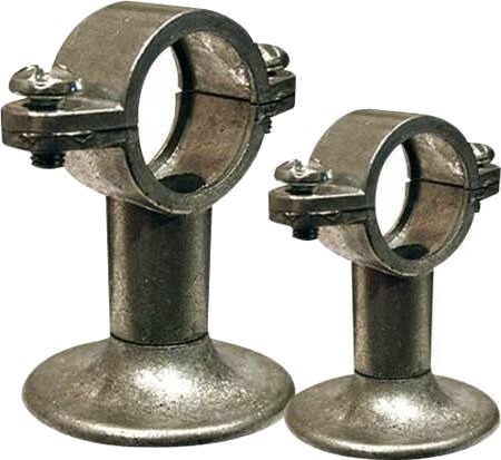 Fix Pro Zink Rørbærer ½"X30mm Med Vægflange. Passer Til 18Mm Indlæg Samt 13 16 & 19Mm Forlængere