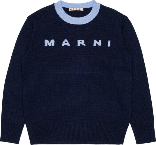 Marni Genser   Strikk   Dark Sea Blue   Marni   8 år (128)   Genser   Marineblå