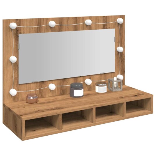 Speilskap med LED artisan eik 90x31,5x62 cm Speilskap med LED artisan eik 90x31,5x62 cm