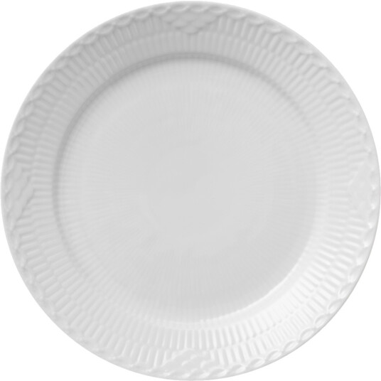 Royal Copenhagen White Fluted Half Lace tallerken Ø 25 cm