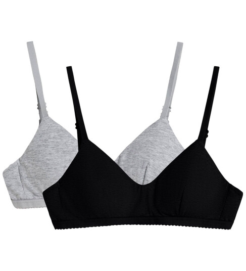 LMTD Nlfnantelle Bralette 2P Noos Black 170-176