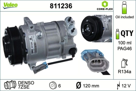 VALEO 811236 AC-kompressor VALEO 811236 AC-kompressor