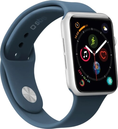 SBS Silikonrem for Apple Watch 42/44/45/49mm Blå