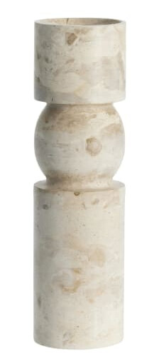 Lene Bjerre Ellia Beige Lysestake i Marmor 30 cm Lene Bjerre Ellia Beige Lysestake i Marmor 30 cm