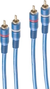 Shiverpeaks Bs40605, 2 X Rca, Hankjønn, 2 X Rca, Hankjønn, 2,5 M, Blå