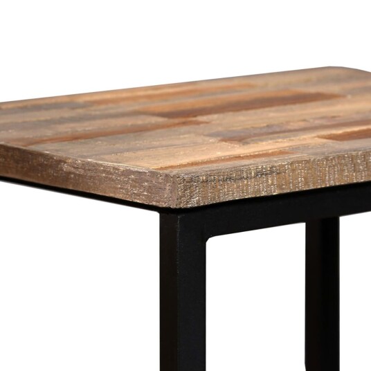 vidaXL Settbord salongbord 3 deler heltre gjennvunnet teak