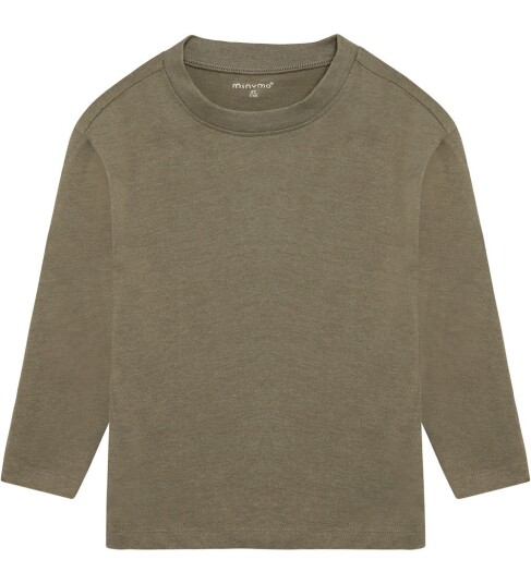 Minymo T Shirt Ls Loose Fit 2 Pack Khaki green 104