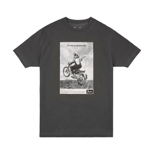Fender Vintage Ad Biker Tee Graphite S Fender Vintage Ad Biker Tee Graphite S
