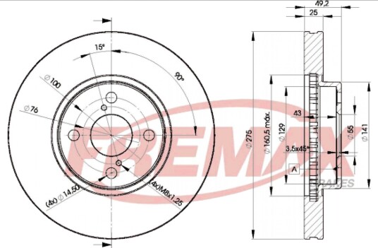 Bremseskive FREMAX BD-2080