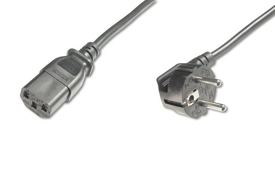 Digitus Power Cable Type F (EU) - C13. Black 0.75m Factory Sealed