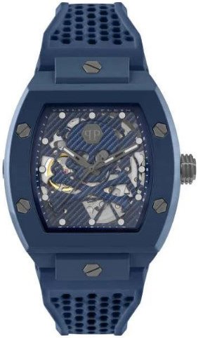 Philipp Plein Herreklokke PWVBA0323 The Skeleton Blå/Gummi Philipp Plein Herreklokke PWVBA0323 The Skeleton Blå/Gummi