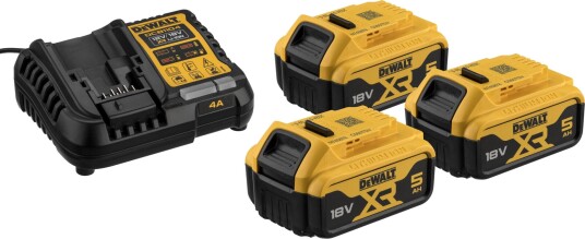 DeWalt Batteri- Og Ladersett DCB1104P3-QW 18 v 5 ah Med Lader (3 Stk.)