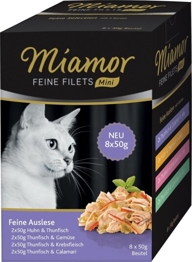 Miamor Våtfôr Fine Filéter Mini Porsjonspose Multibox Fine Varianter 32 X 50 G Miamor Våtfôr Fine Filéter Mini Porsjonspose Multibox Fine Varianter 32 X 50 G