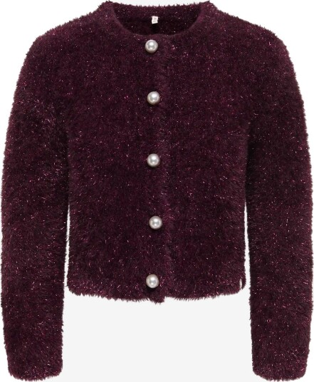 Kids Only Kmgpiumo Glitter Ls Cardigan Knt WINETASTING 98
