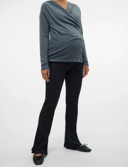 Vero Moda Maternity Vmmlavender Hw Flared Leggings Noos - Black - XS