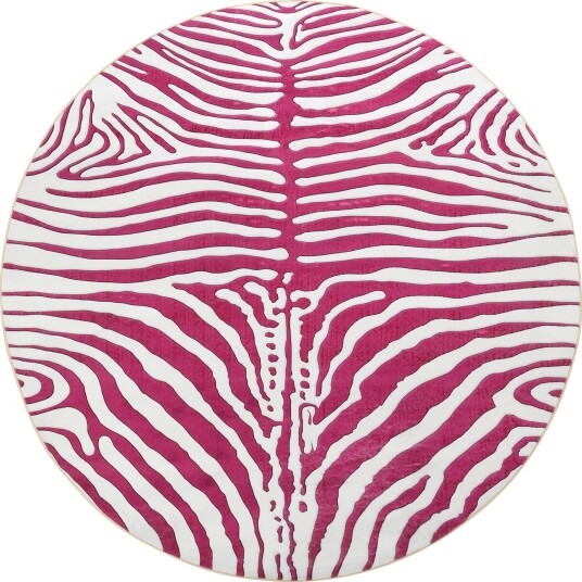 Rundt teppe Zebra rosa Størrelse: Ø 200 cm Rundt teppe Zebra rosa Størrelse: Ø 200 cm