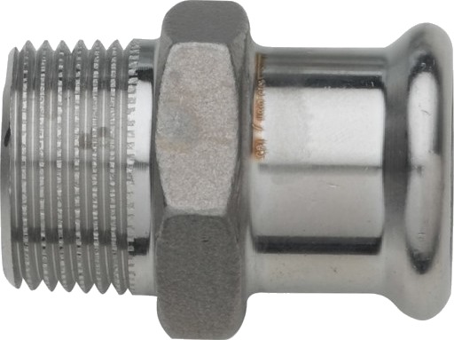 42 x 1,1/2" TURBO Inox overgangsnippel