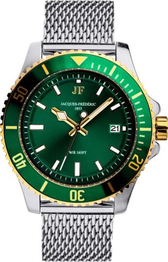 Jacques Frédéric Nautique Mesh 18K Gold / Steel / Green Jacques Frédéric Nautique Mesh 18K Gold / Steel / Green