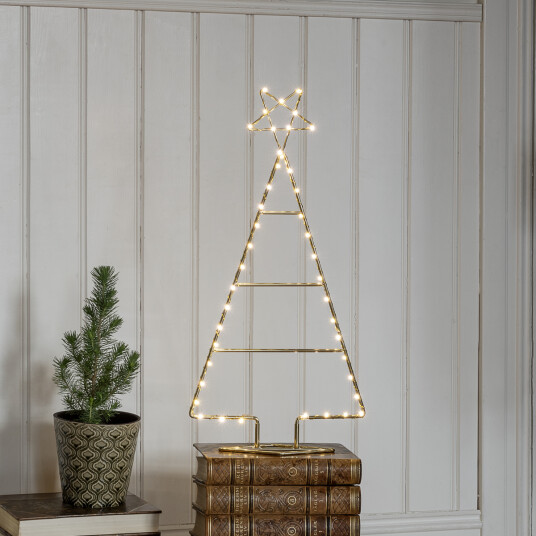Messing juletre 60 cm 45 LED