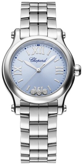Chopard Dameklokke 278590 3010 Happy Sport Blå/Stål Ø30 mm