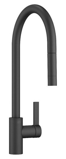 Dornbracht Tara Ultra Kjøkkenbatteri Med nedtrekkbar tut og dusj, Sort Matt
